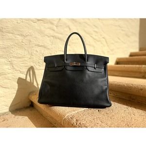 Hermès Birkin 40 cm Black Togo Leather exterior and Chèvre leather interior